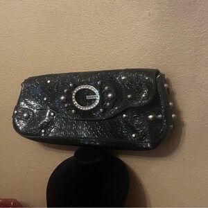 GUESS Purse black silver accents design